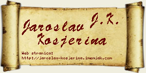 Jaroslav Kosjerina vizit kartica